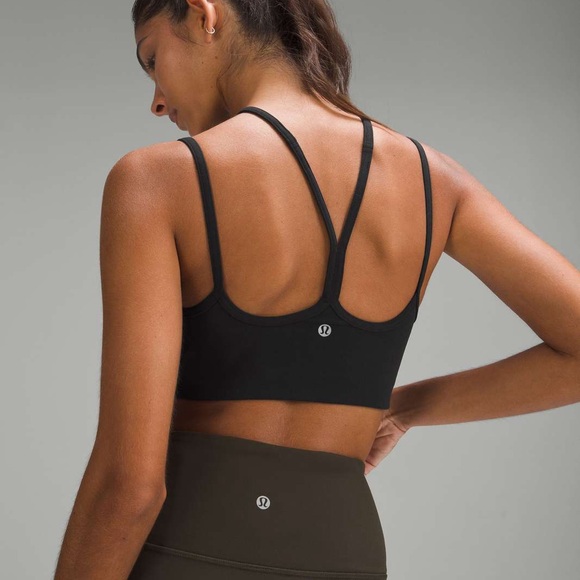 Lululemon Flow Y Strappy Bra Nulu Light Support A-C Cups in Black‎ - Picture 4 of 11